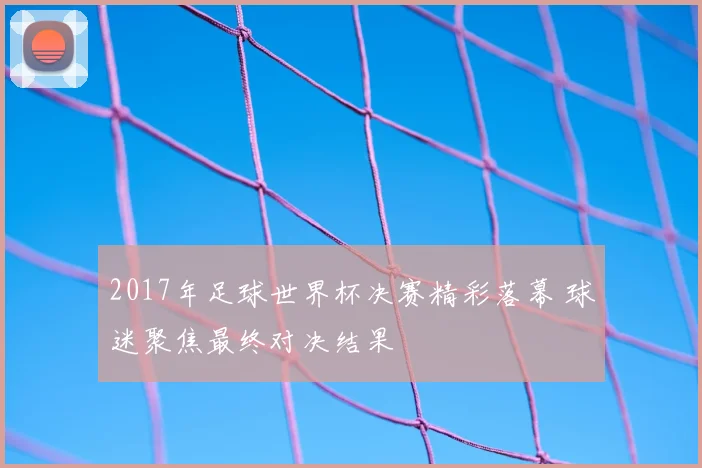 2017年足球世界杯决赛精彩落幕 球迷聚焦最终对决结果